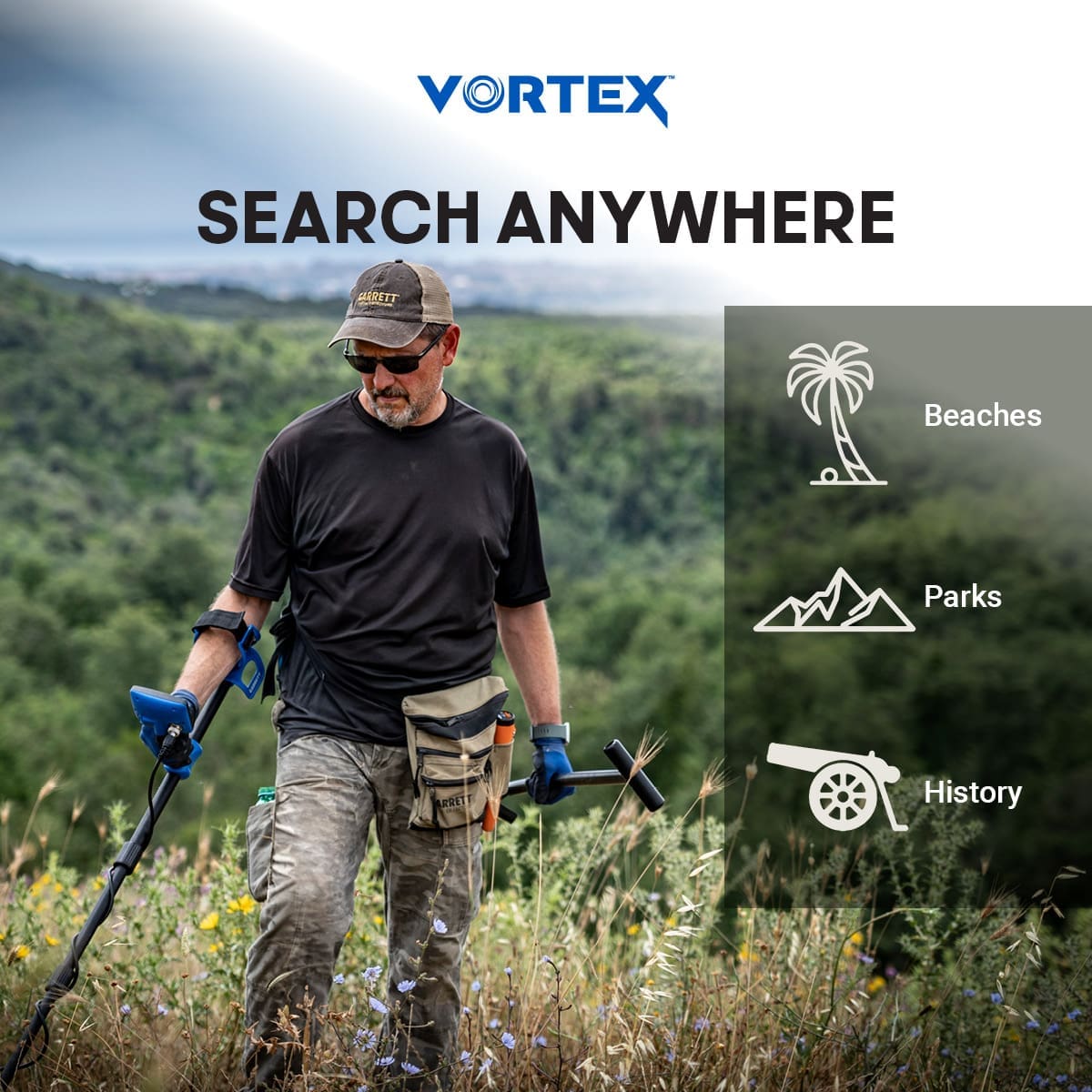 Aksaray Garrett Vortex VX5 Dedektör - Vortex ekran düzeni, hedef ID okumayı sade tutarak yeni kullanıcıyı hızlandırır.