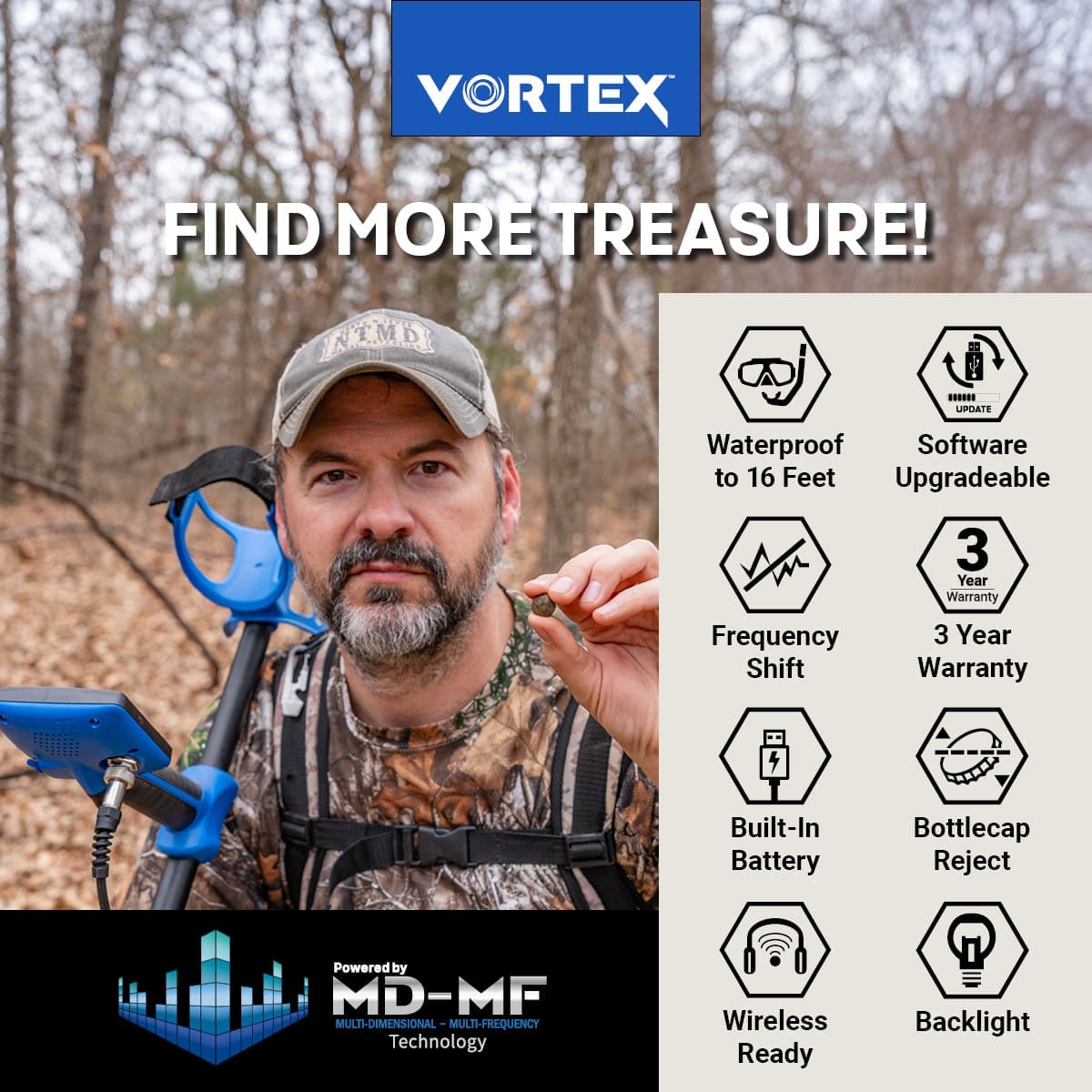 Aksaray Garrett Vortex VX7 Dedektör - Vortex VX7, sahil, park ve tarla arasında geçiş yapan kullanıcı için dengeli güç noktasıdır.